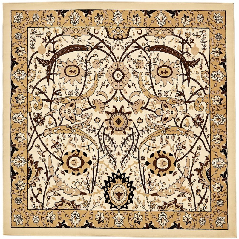 Britannia Floral Indoor Rug, Square 8'