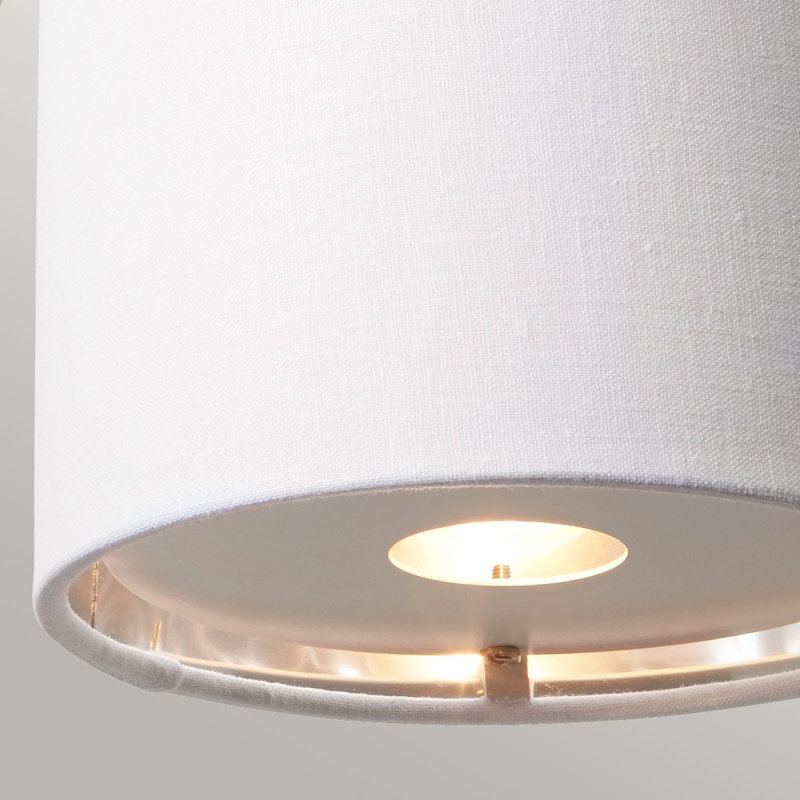 Santistevan Armed Sconce, White/Polished nickel