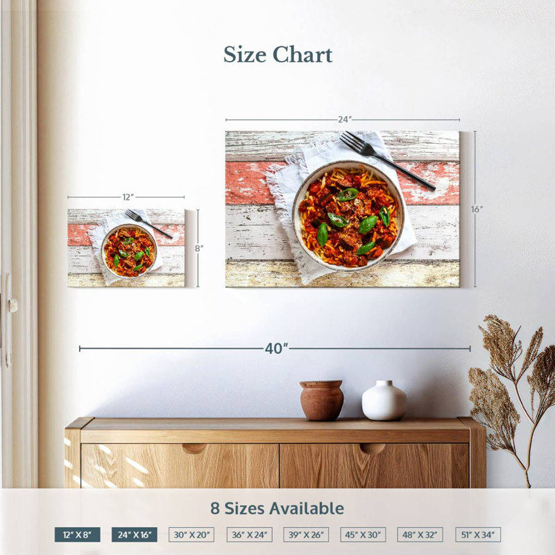 Yarlin Tomato Based Pasta, 16" H x 24" W