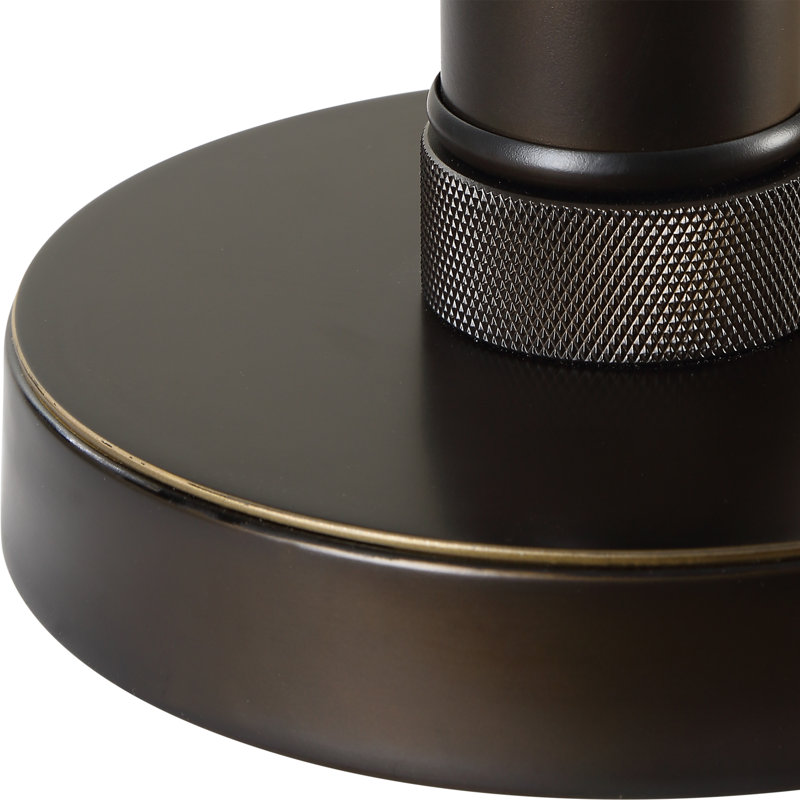 Diamond Knurled All-Metal Dome Table Lamp, Brown
