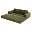 Canapé-lit pliable pliable de 21 pouces, lit en velours côtelé avec 2 oreillers, futon moderne, lit gigogne, confort moelleux, stable et sécuritaire, aucun assemblage requis, futon sans os.
