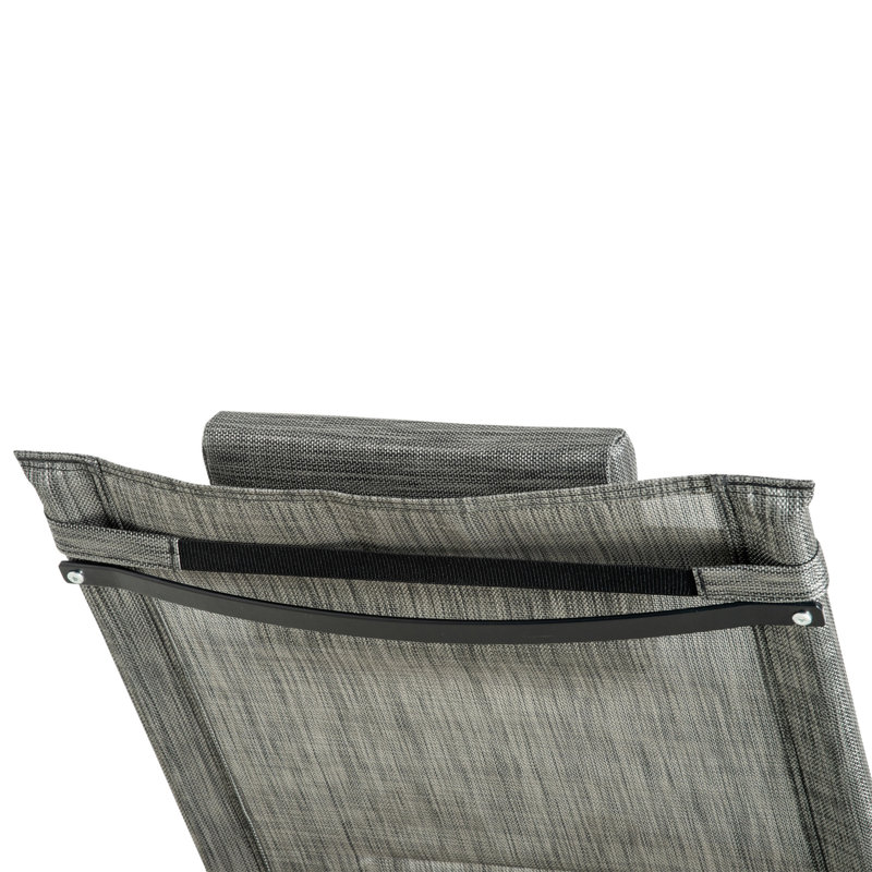 Aymelia 150 cm Long Reclining Single Chaise, Dark Grey