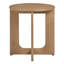 Table d'appoint géométrique 18,1 po avec base en cercle et croix et fabrication en bois massif