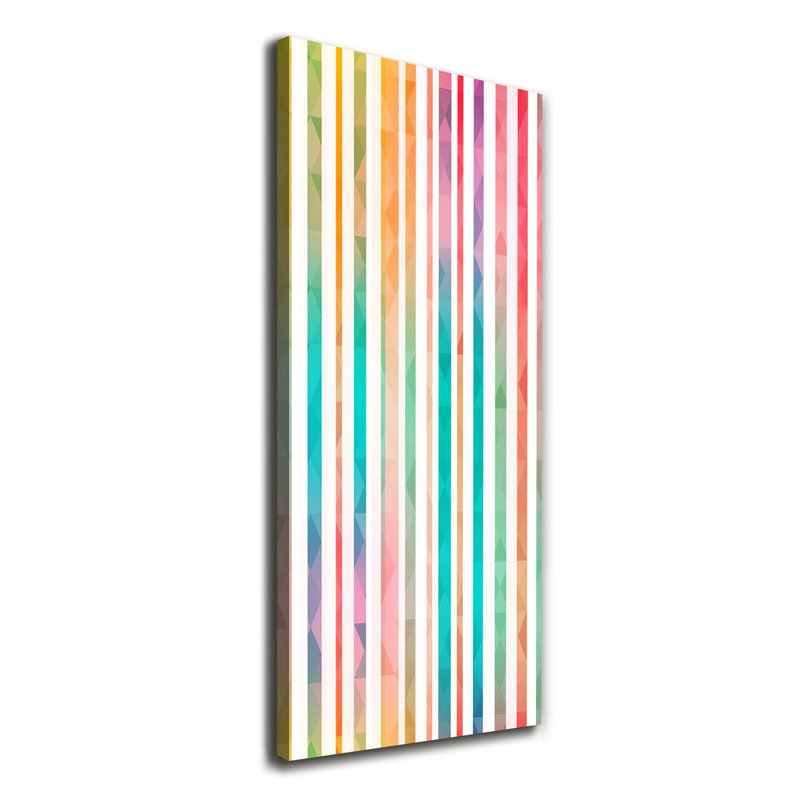 Coloured Stripes - Wrapped Canvas Print