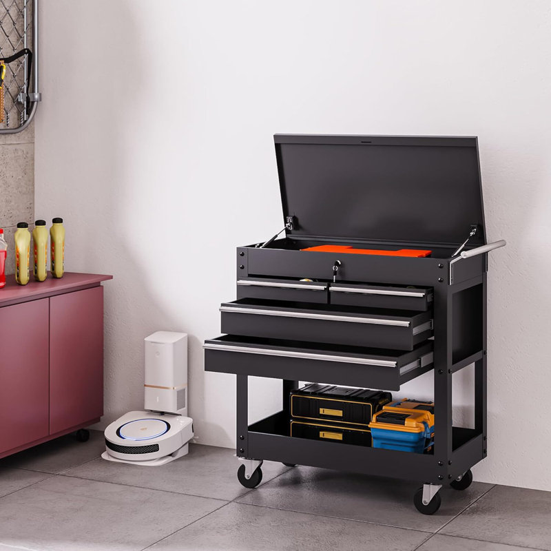 4-Drawer Rolling Tool Cart, with Locking Drawers