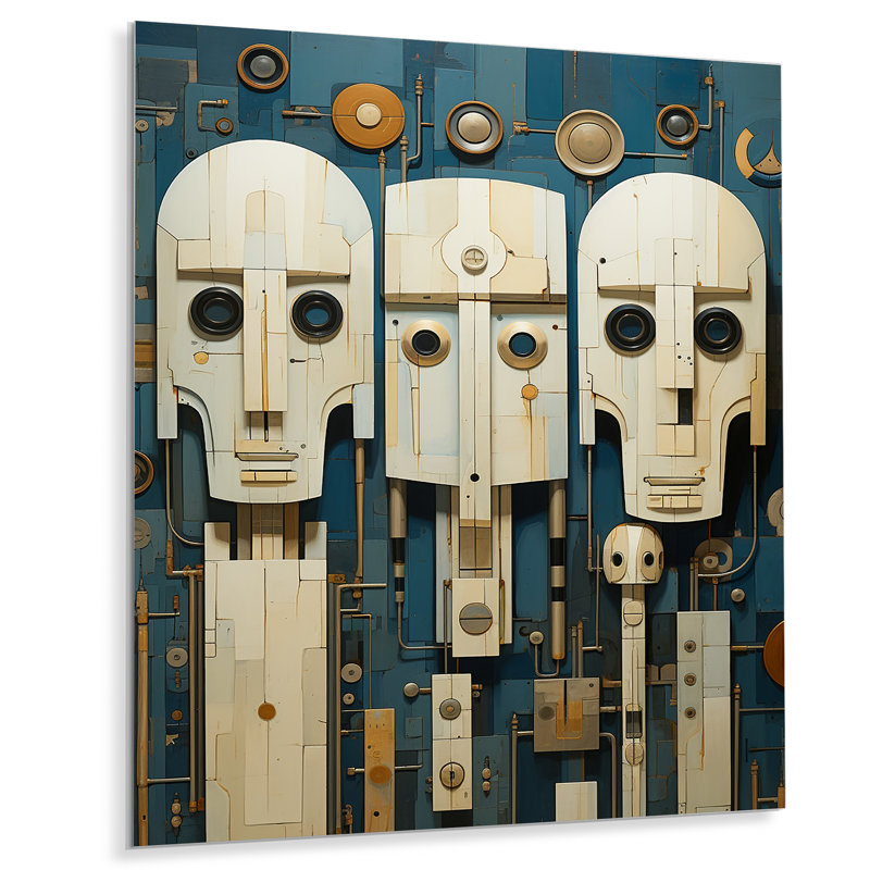 «The Art Of Robotics» sur métal, H 20 po x l 12 po x P 1 po