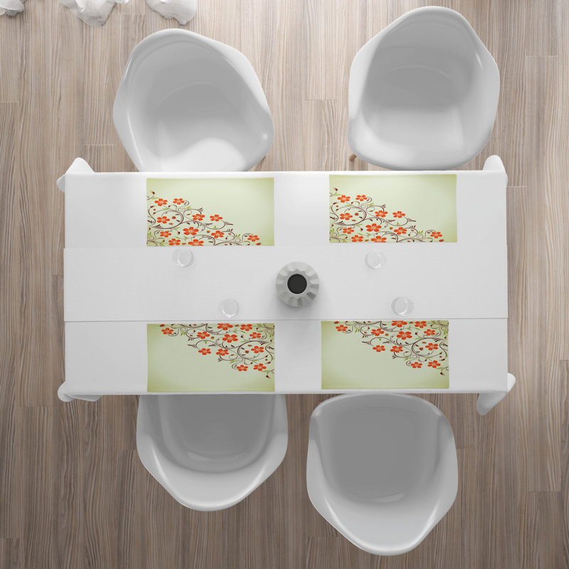 Polyester Floral Rectangle Placemat