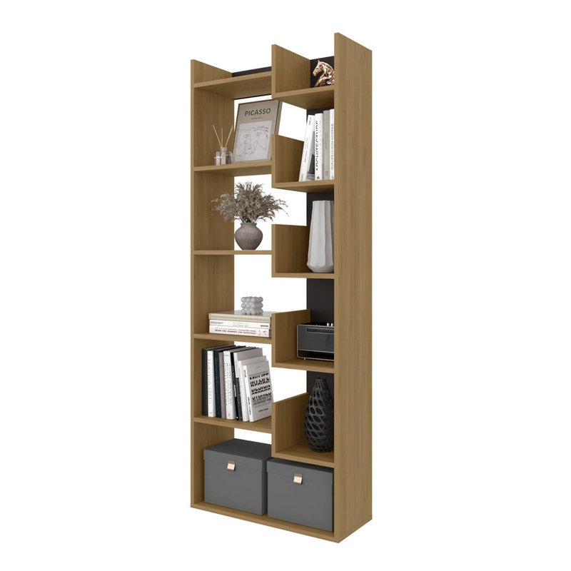 Bibliothèque blanche en mélamine avec rangement ouvert