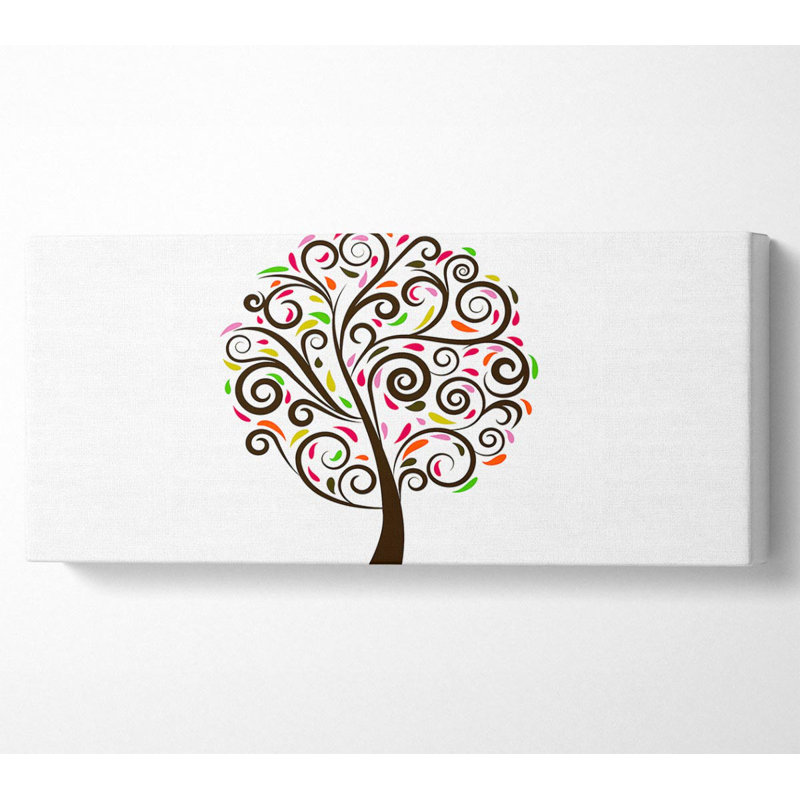 Multi-Coloured Tree - Wrapped Canvas Art Prints, 50.8cm H x 121.9cm W x 10cm D