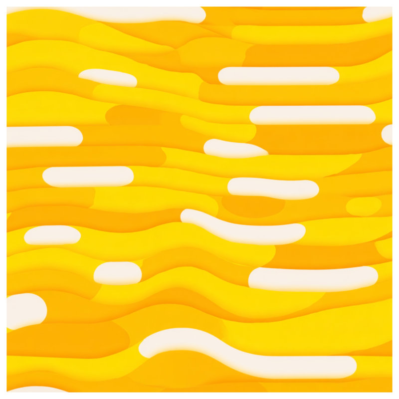 Housse de couette abstraite Yellow Waves Bedding, Grand lit
