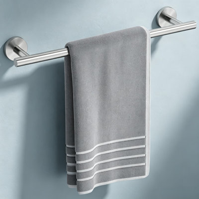 Brushed Nickel Towel Bar for Bathroom - 18 Inch Hanging Length, 20 Inch Total Length, Premium SUS304 Stainless Steel, Rust-Resistant, Wall Mounted Towel Rack, Modern Home Decor