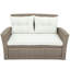 Canapé modulaire en osier avec repose-pieds et coussins 4 pièces U-style-670630966