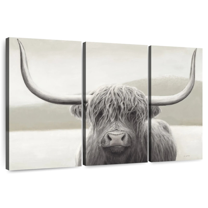 Highland Cow Neutral I, 28" H x 45" W
