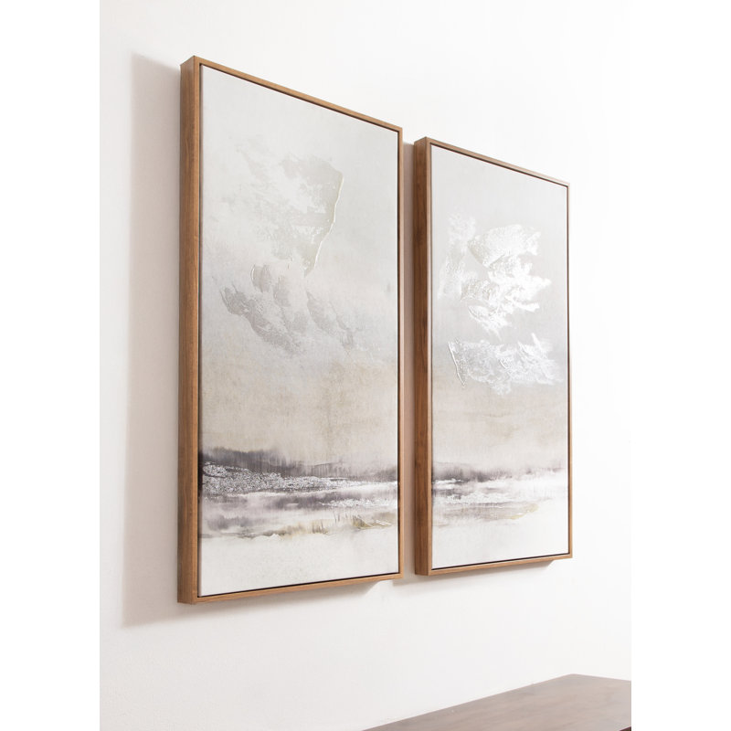 Ensemble de deux toiles encadrées à l'aquarelle