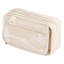 Porte-stylo de rangement grande capacité transparent Ita Trousse à crayons multifonctionnelle transparente Pochette à fournitures scolaires Étui à stylos transparent portable avec fermeture éclair Sac organisateur étanche pour stylos-1341403016