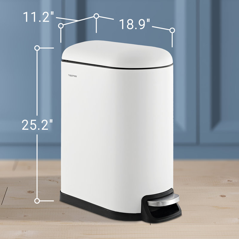 Steel Step On Trash Can - 10.6 Gallons