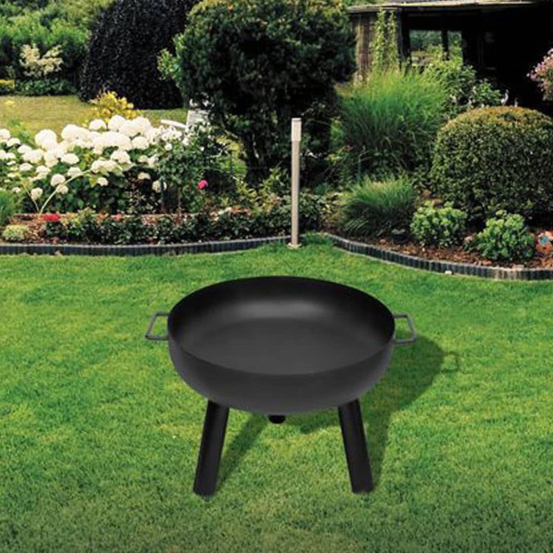 Donata Lund Fire Pit with Handles Black