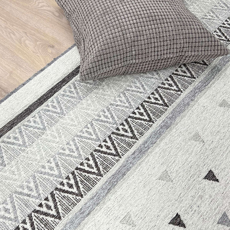 Tapis en coton tissé Alfa Rich Sheene, Rectangle 5'1'' x 7'5''