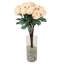 4 pièces 27 po Real Rose Peach Touch - 4 po de diamètre fausses fleurs