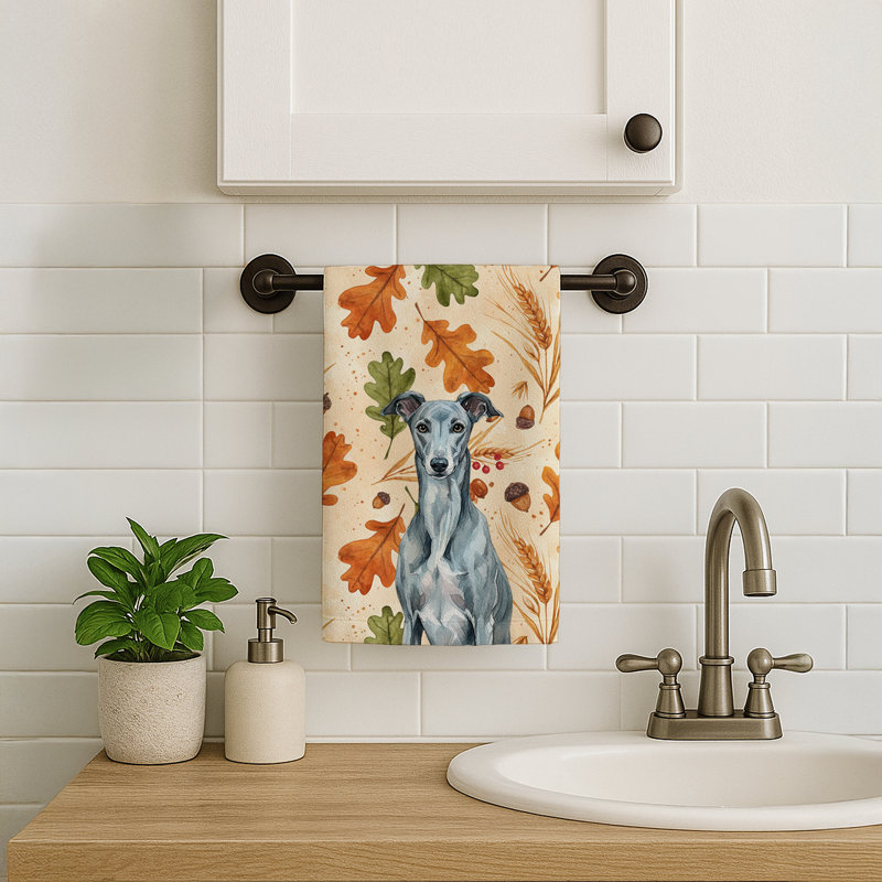 Serviette de cuisine Blue Brindle Greyhound Heirloom, Blue Brindle Greyhound