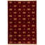 Hand-Knotted High-Quality Wine and Orange Area Rug