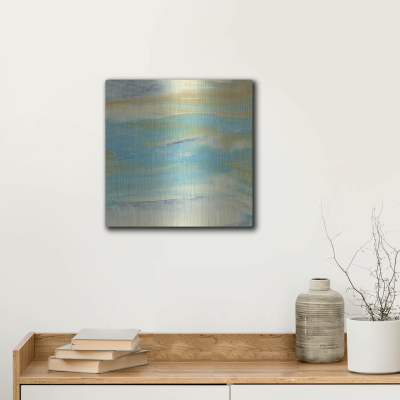  «Waters Edge 2» par Alicia Ludwig, art mural en métal, H 12 po x l 12 po