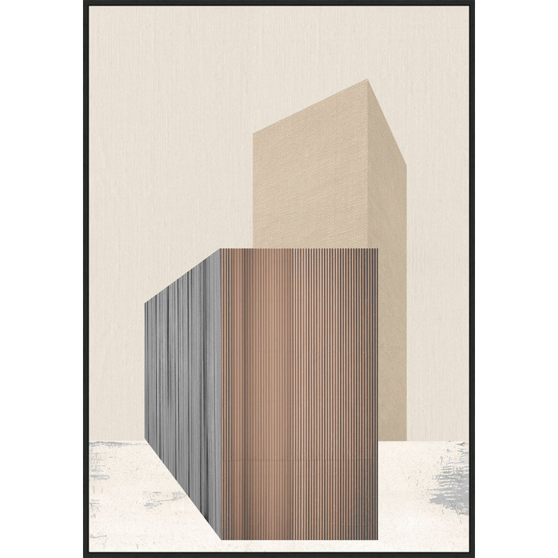 Opulent Structures 1 Framed Graphic Art Canvas