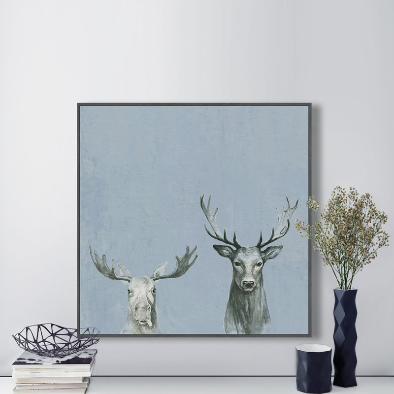 " Antler Rules " Painting Print, 24" H x 24" W x 1.5" D