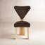 Chaise d'appoint à dossier en velours Perci