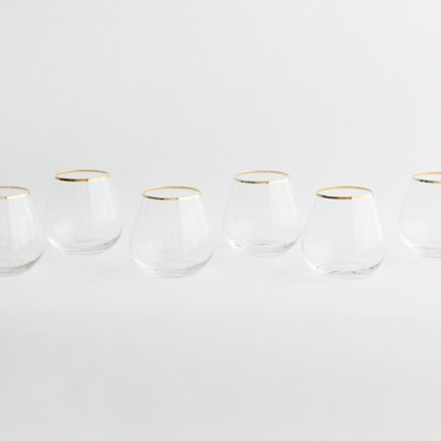 Siren 16 oz. Stemless Wine Glass Set