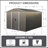8X10ft Outdoor Metal Storage Shed With Metal Foundation Gray-119458131-119458134