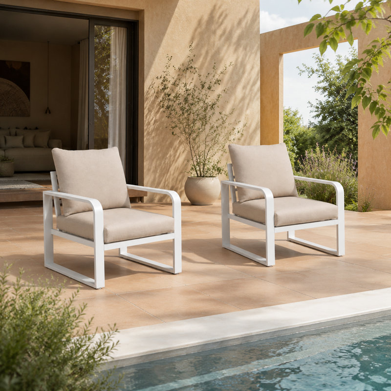 Chaise d'extérieur moderne simple en aluminium