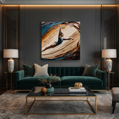 Art sportif sur toile brune