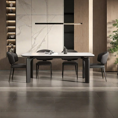 Rectangular simple light luxury rock table