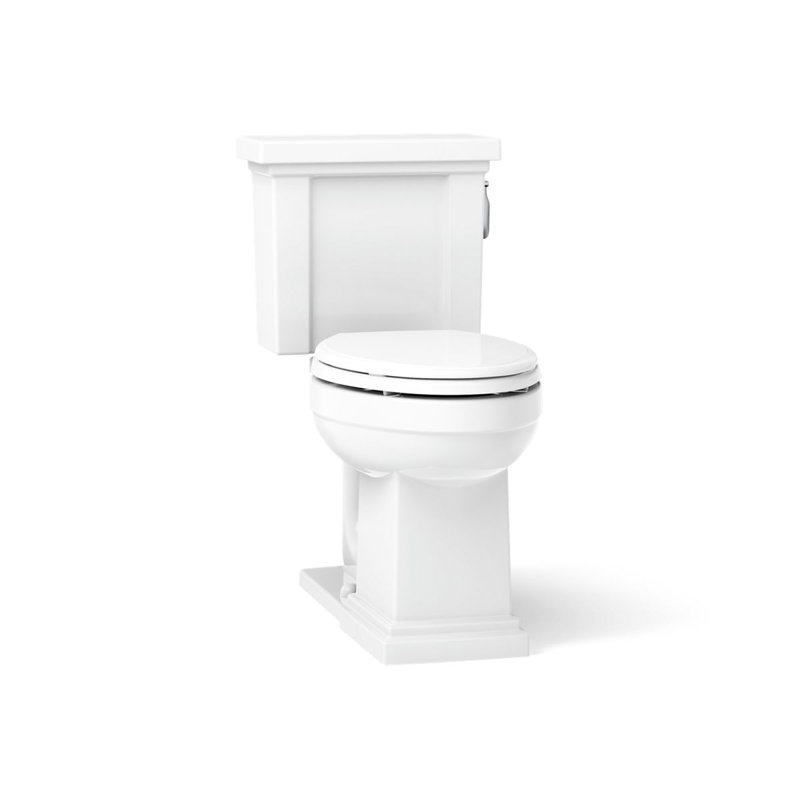 Tresham® 1.28 GPF Water Efficient Elongated Two-Piece Toilet (Seat Not Included), White, Right-Hand