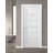 Quadro Frosted Glass Standard White Door with Installation Hardware Kit-50038702