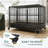 Dog Crate Dog Playpen with Lockable Wheels