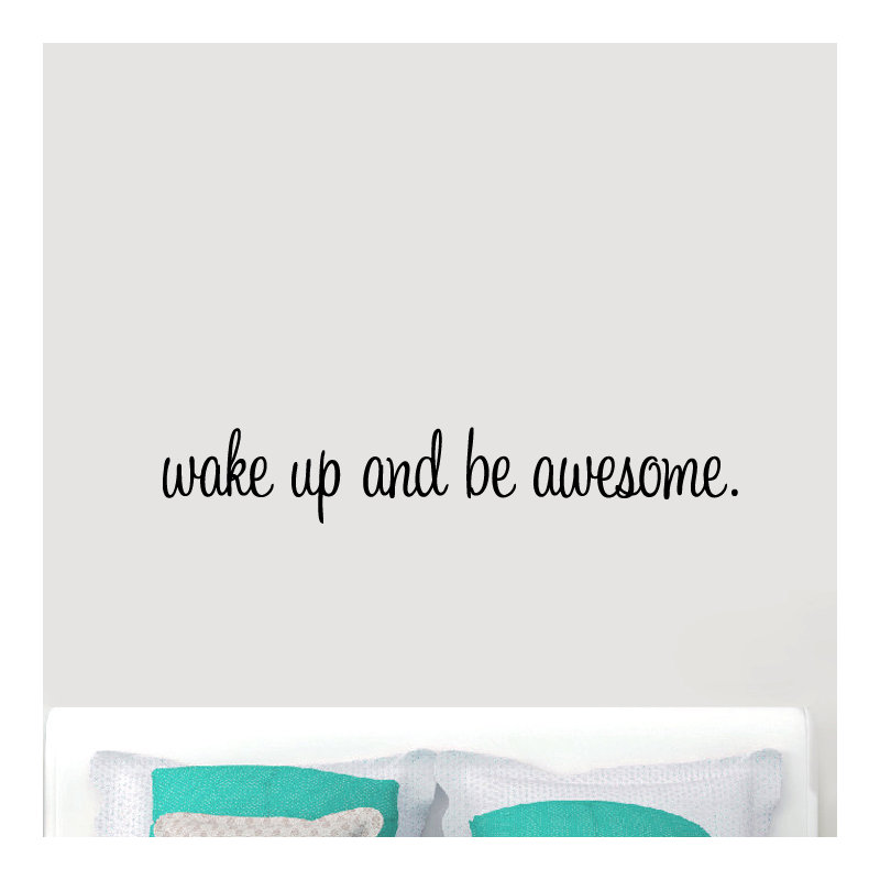 Décalcomanie murale « wake up and be isard », Noir
