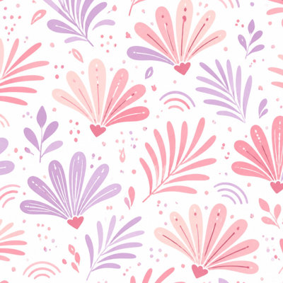 Papier peint adhésif autocollant rose, mauve, floral, feuilles, cœurs, papier contact amovible, adhésif mural, pour armoires de cuisine de chambre à coucher, 24 po x 118 po