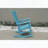 Navy Blue HIPS Outdoor Rocking Chair with Slatted Back-1090645582