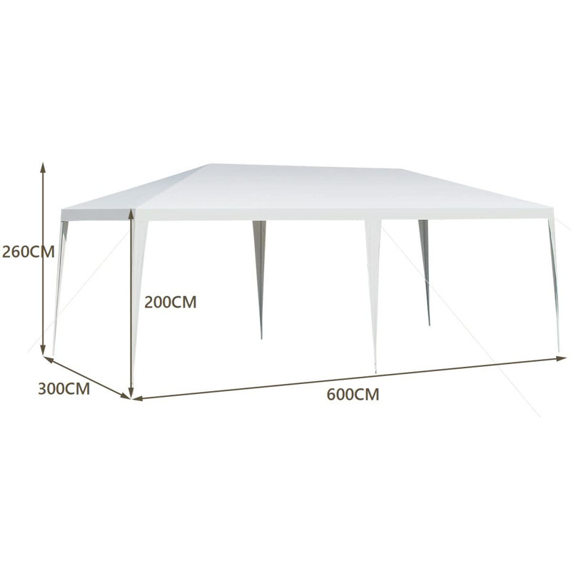 Asgari 6 x 3m Metal Patio Gazebo