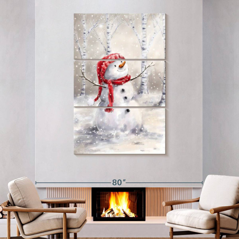 Bonhomme de neige en bois, H 74 po x l 48 po
