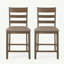 Ensemble de 2 tabourets de comptoir en bois rembourrés Farmhouse