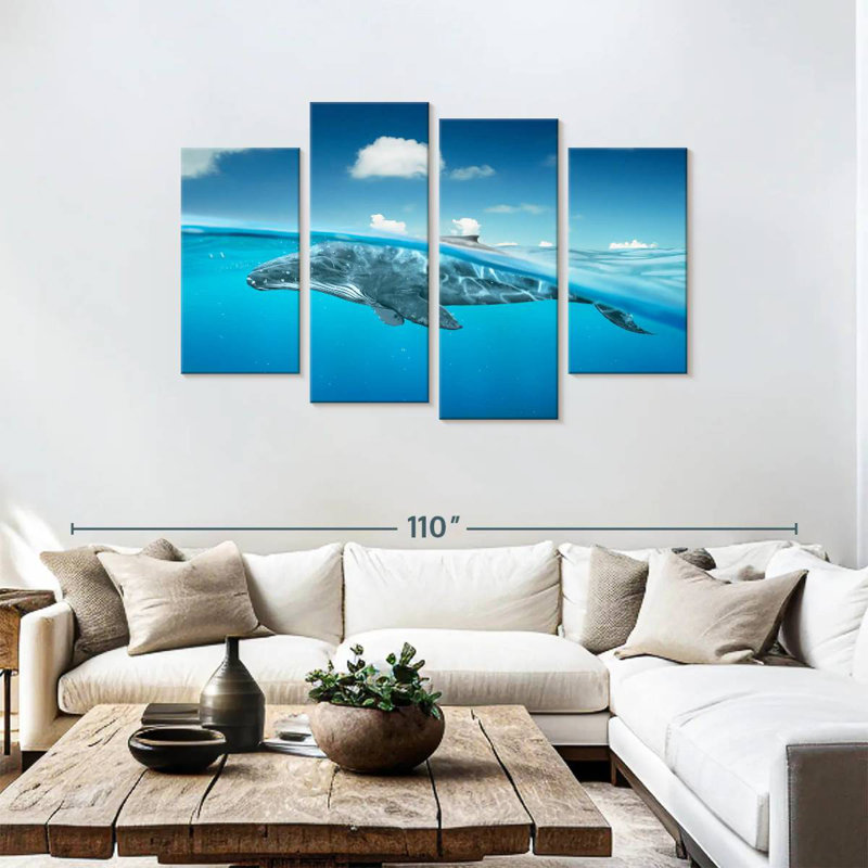 Brampt Whale Below The Surface, 48" H x 75" W