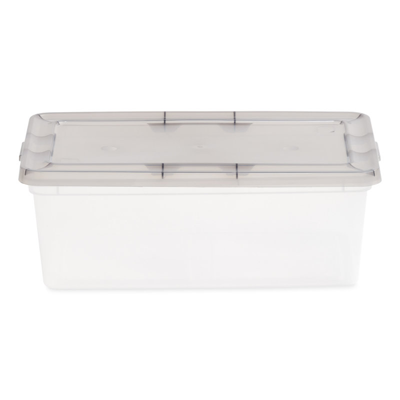 Boîte de rangement en plastique à couvercle à pression 6,7 pintes [1,6 Gal] IRIS