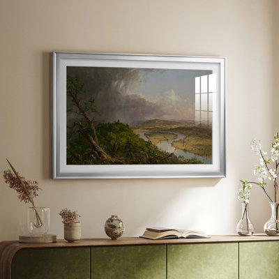 The Oxbow (View from Mount Holyoke, Northampton, Massachusetts, after a Thunderstorm)-Thomas Cole-Framed Print with Mat and glass-1836