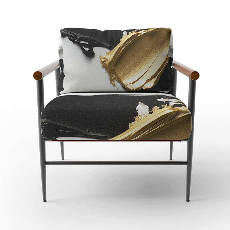 Fauteuil d'appoint Creel, Noir, noir, noir, noir
