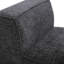 Cherylee Charcoal Chenille Basketweave Armless Chair