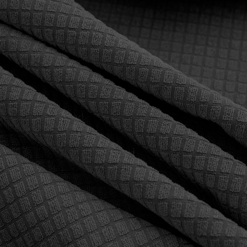 Housse pour canapé modulaire en L à coussins carrés / rectangulaires, Polyester gris foncé