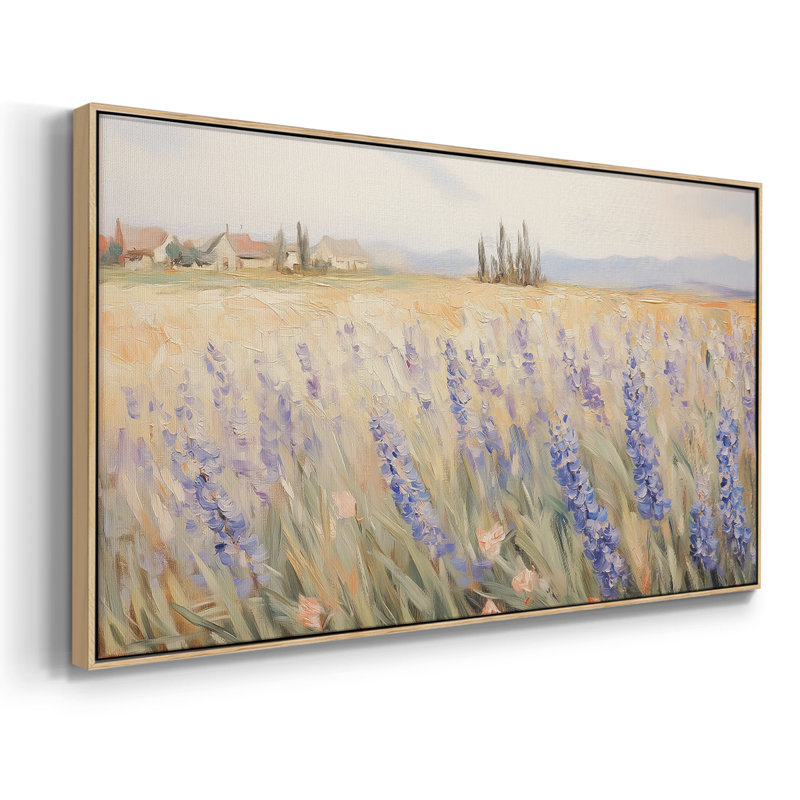 Botanical Series-CECXV- Toile tendue avec châssis tendue, prête à être accrochée, 17" H x 33" W, Naturel